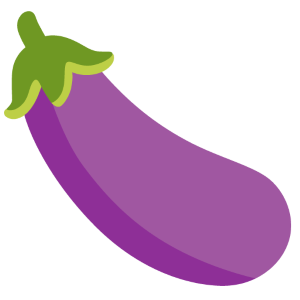 the aubergine emoji